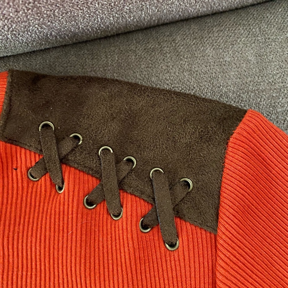 Ralph Lauren Suede Shoulder Patch Pullover - image 2